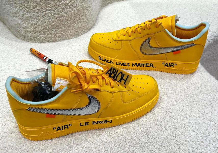Вирджил Абло подписал новые Off-White x Nike Air Force 1 Low специально для Джеймса Леброна