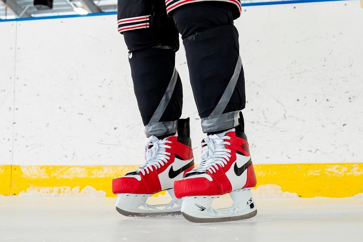 Хоккейные коньки Air Jordan 1 «Chicago»