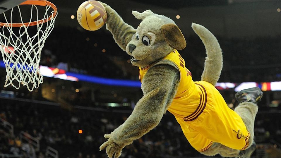 Zabavnye talismany komand NBA Cleveland Cavaliers i Moondog