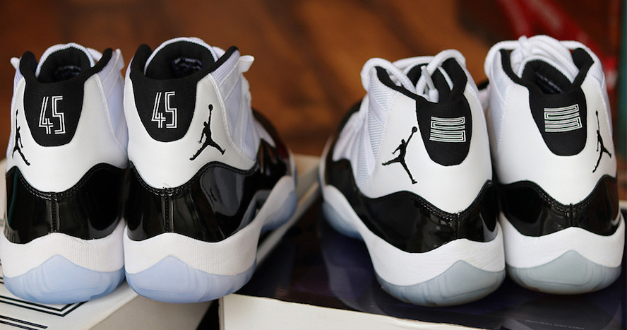 Сравнение Air Jordan 11 Concord 2018 и 2011 годов