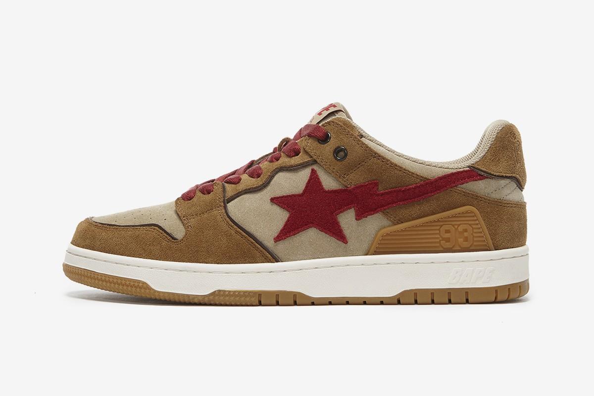3. BAPE SK8 STA Wheat Red