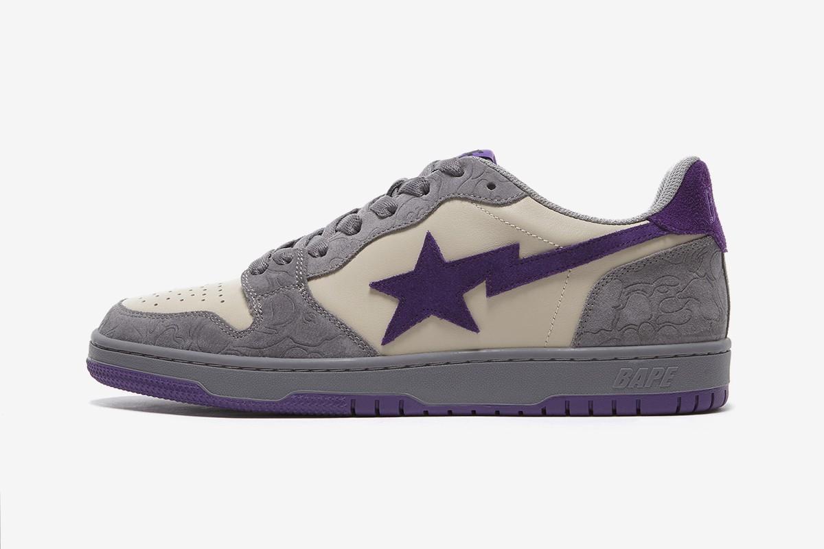 1. BAPE COURT STA Mist Grey Royal Purple
