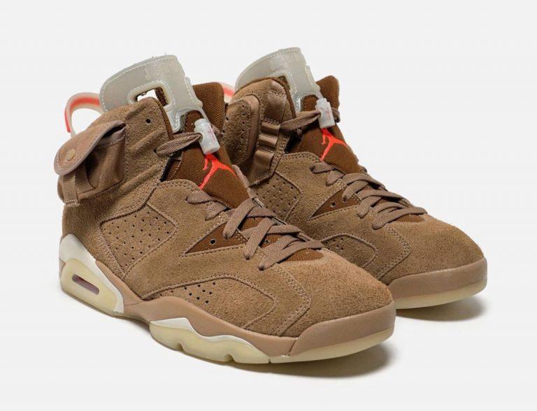 Podrobnye foto novyh Travis Scott x Air Jordan 6 British Khaki