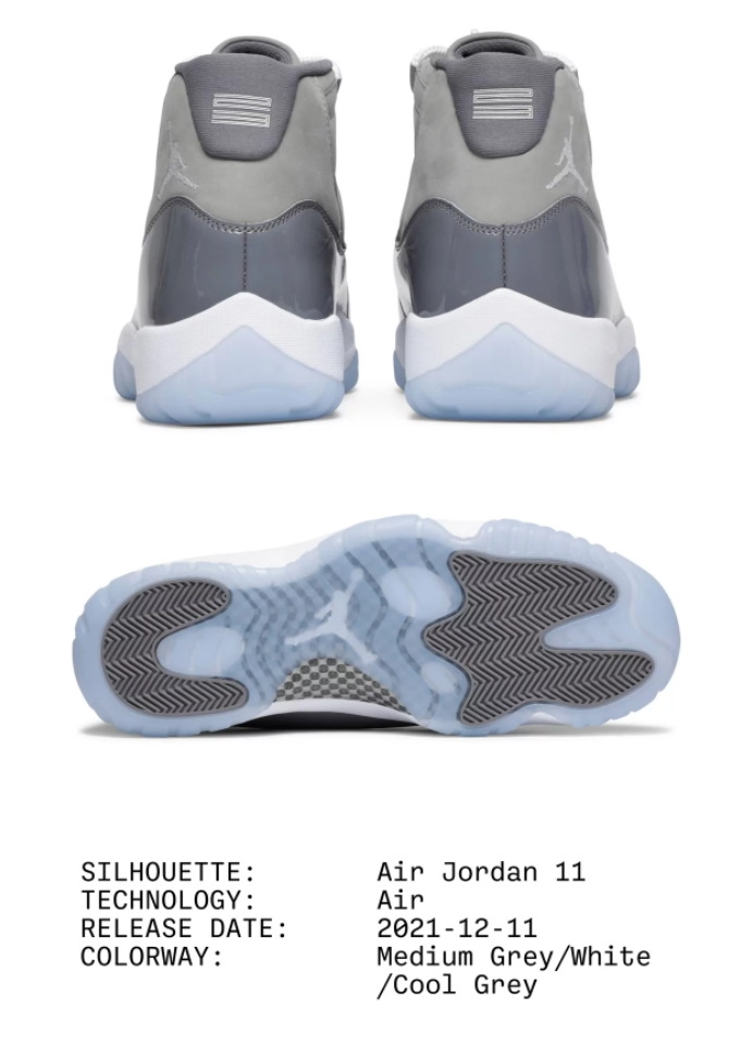 Nike otmetil 20 letie legendarnogo silueta relizom Air Jordan 11 Retro Cool Grey 2021 2