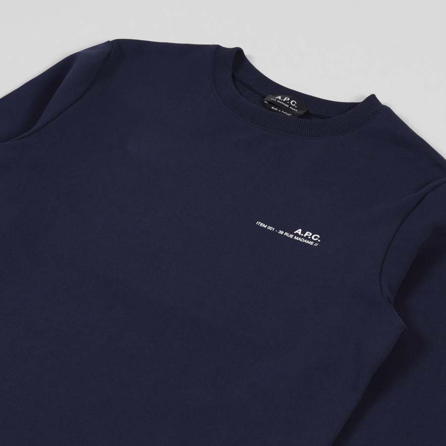 Свитшот A.P.C. Item Sweatshirt Dark Navy Blue