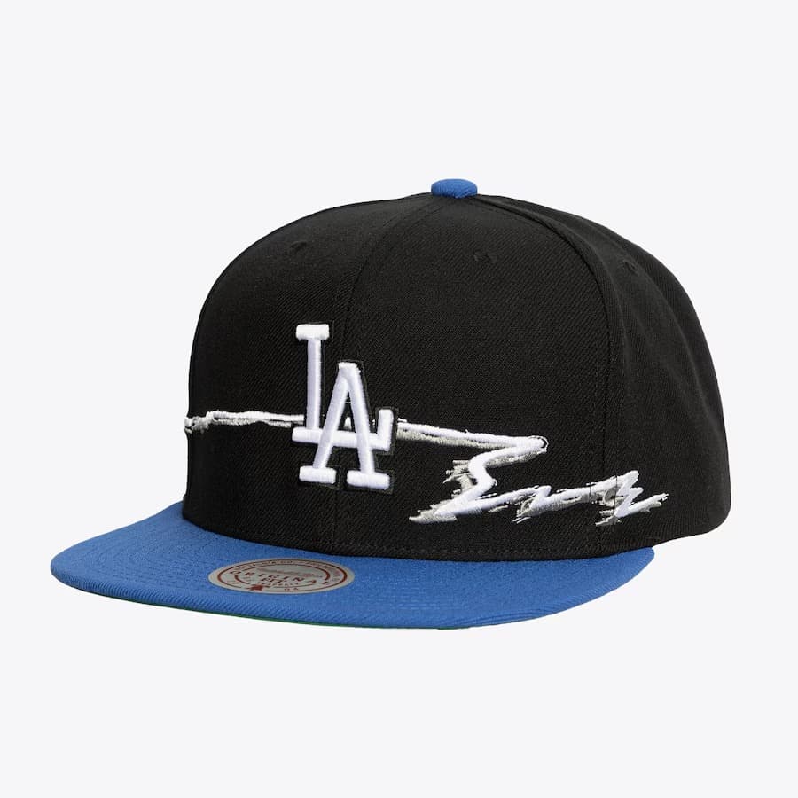 Mitchell-Ness-Black-Los-Angeles-Dodgers-Life-Line-Snapback-Hat