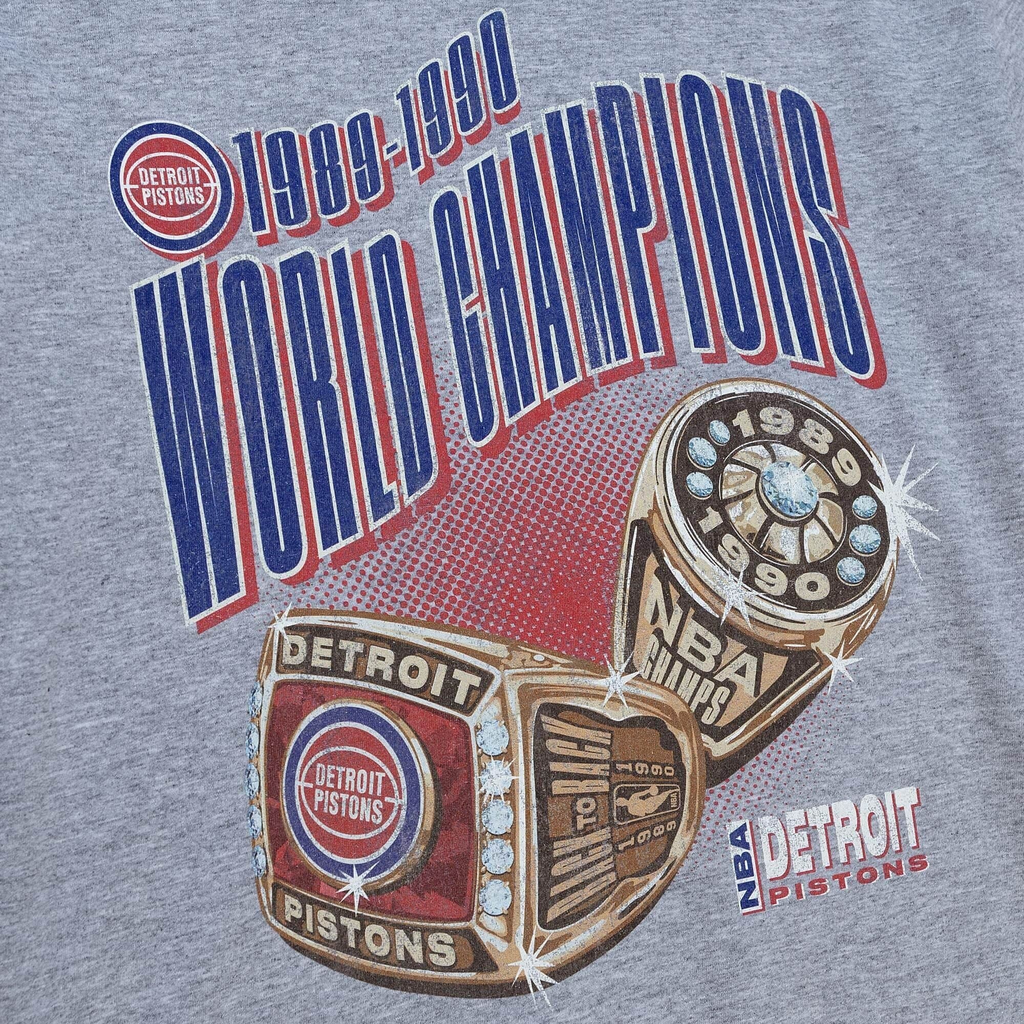Футболка Mitchell & Ness NBA 90's Rings Tee Pistons Grey T-Shirt