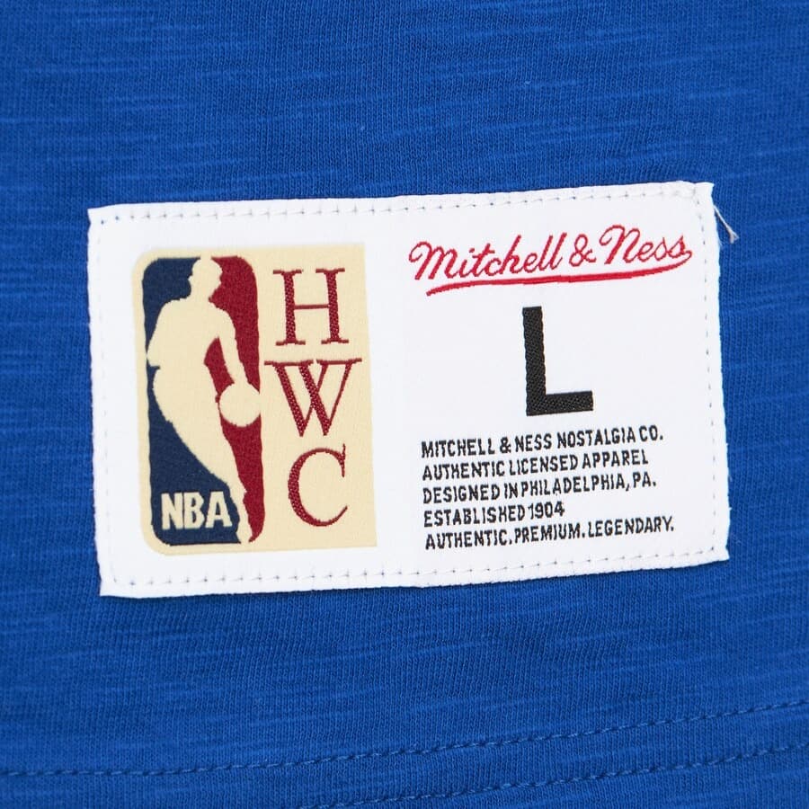 Футболка Mitchell & Ness Royal Golden State Warriors Vintage Logo Legendary Slub T-Shirt