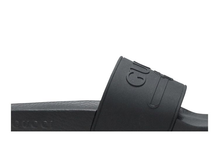 Кроссовки Gucci Logo Rubber Slide 'Black'