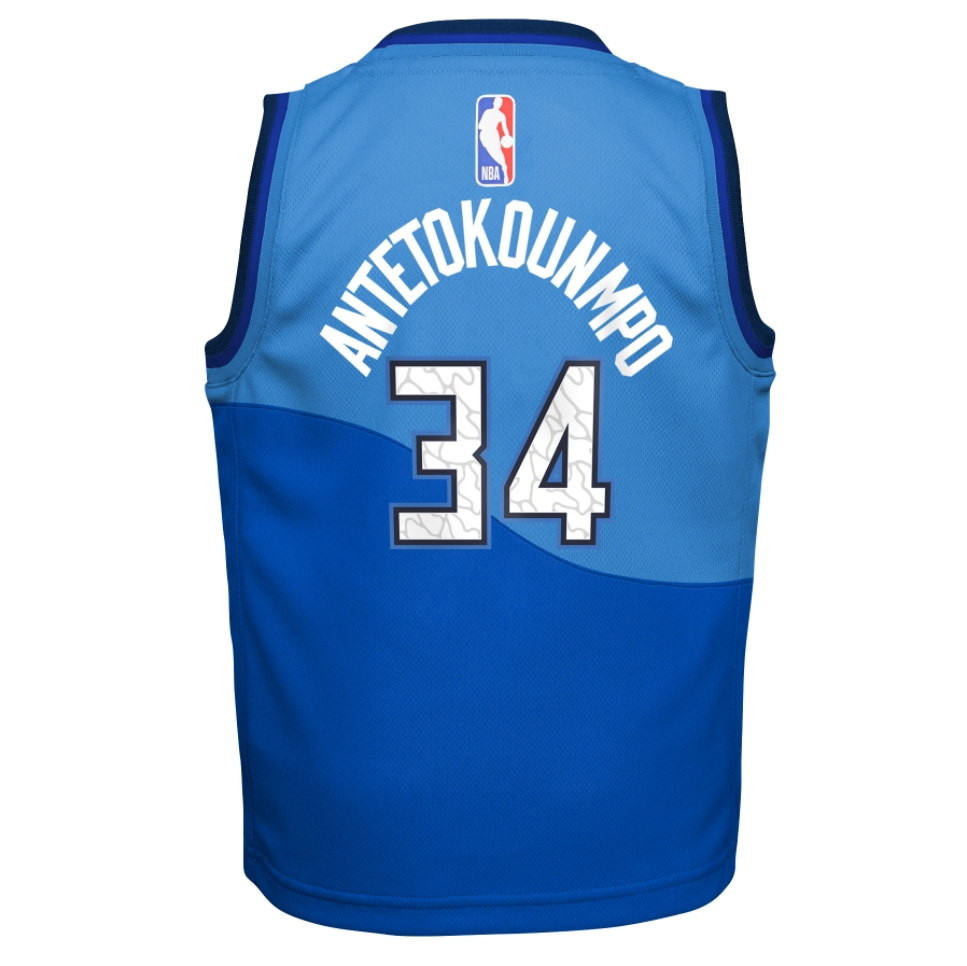 Баскетбольная джерси Nike Giannis Antetokounmpo Milwaukee Bucks City Edition Boys NBA Jersey