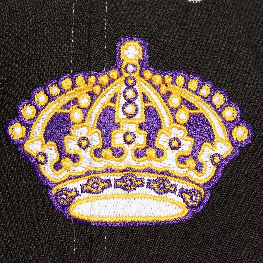 Бейсболка Mitchell & Ness Black Los Angeles Kings Overbite Pro Vintage Snapback Hat