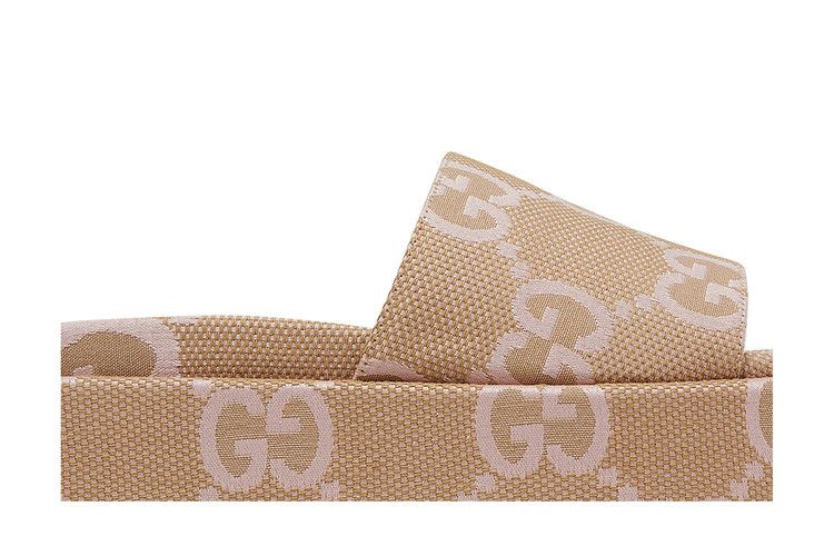 Сандалии Gucci Wmns Platform Slide Sandal 'Jumbo GG - Beige Light Pink'