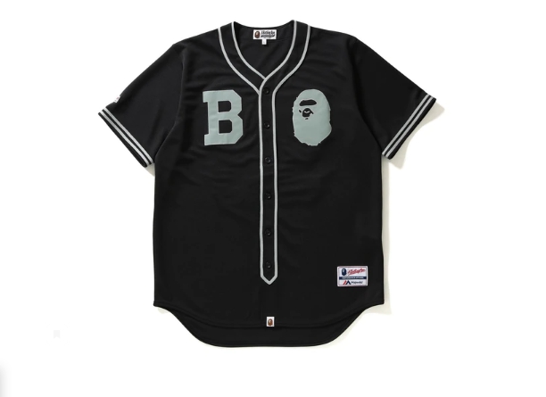 Рубашка BAPE Majestic Baseball Shirt Shirt Black