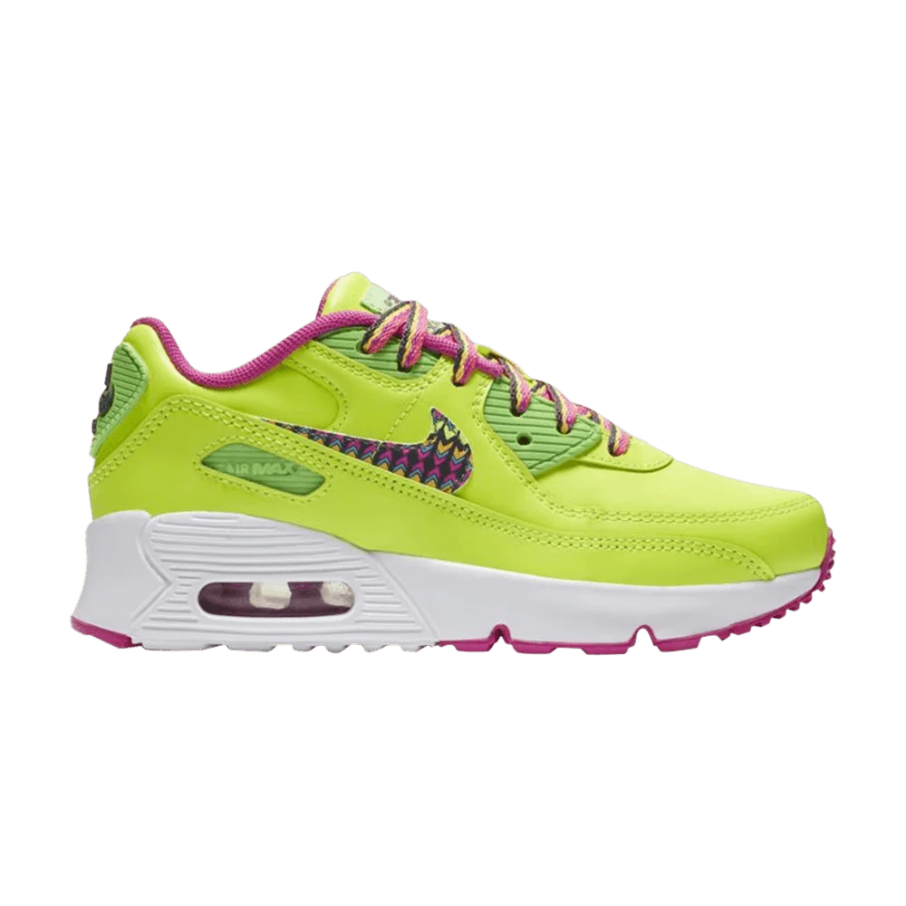 Krossovki-Nike-Air-Max-90-Leather-PS-Volt-Fire-Pink