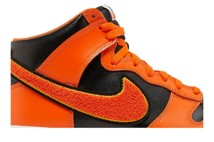 Кроссовки Nike Dunk High 'Chenille Swoosh - Safety Orange'