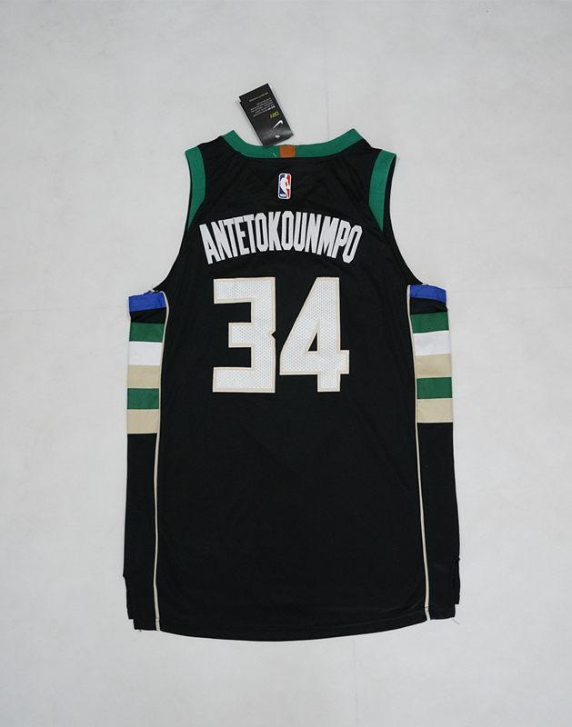 Баскетбольная джерси 2017-18 Antetokounmpo Bucks #34 Statement Harley Black