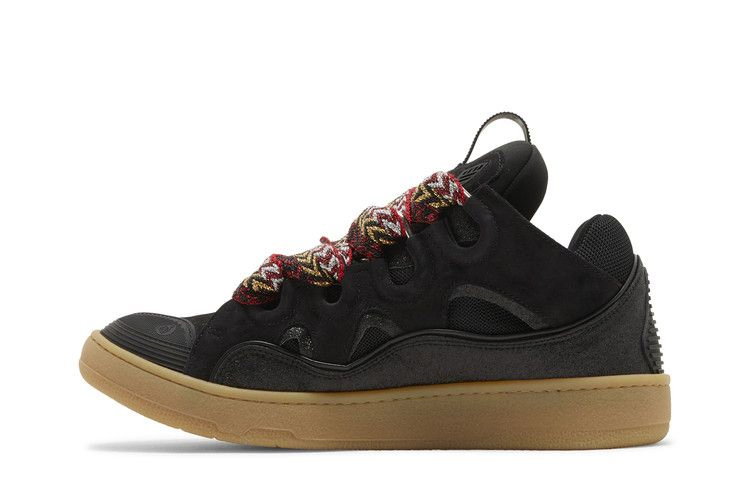 Кроссовки Lanvin Curb Leather and Glitter Sneakers 'Black'