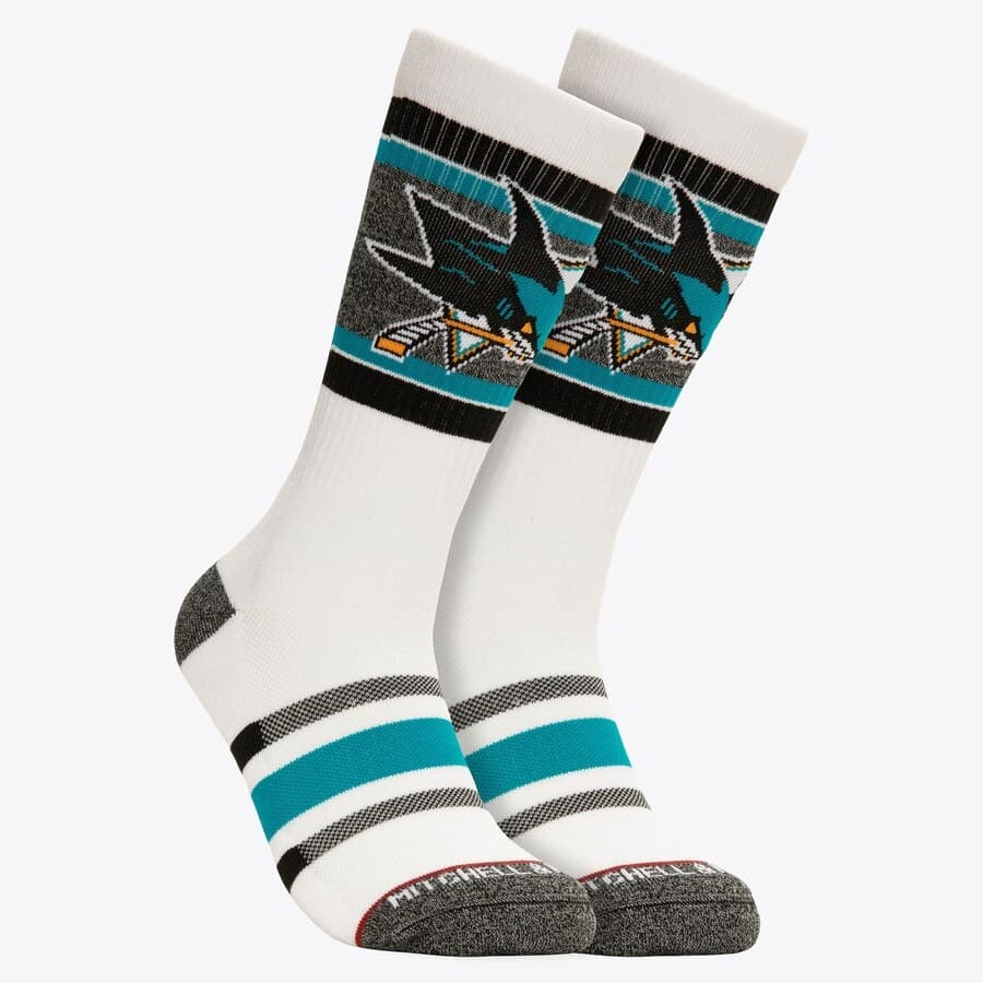 Спортивные носки Mitchell & Ness San Jose Sharks Power Play Crew Socks