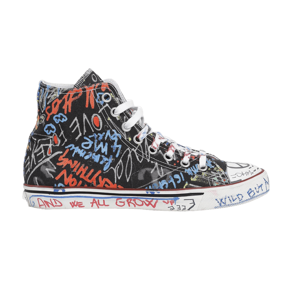 Кроссовки Vetements Graffiti Hi Top 'Black'