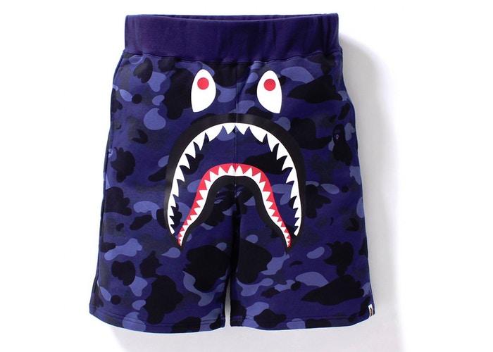 Спортивные шорты BAPE Color Camo Shark Sweat Shorts Navy