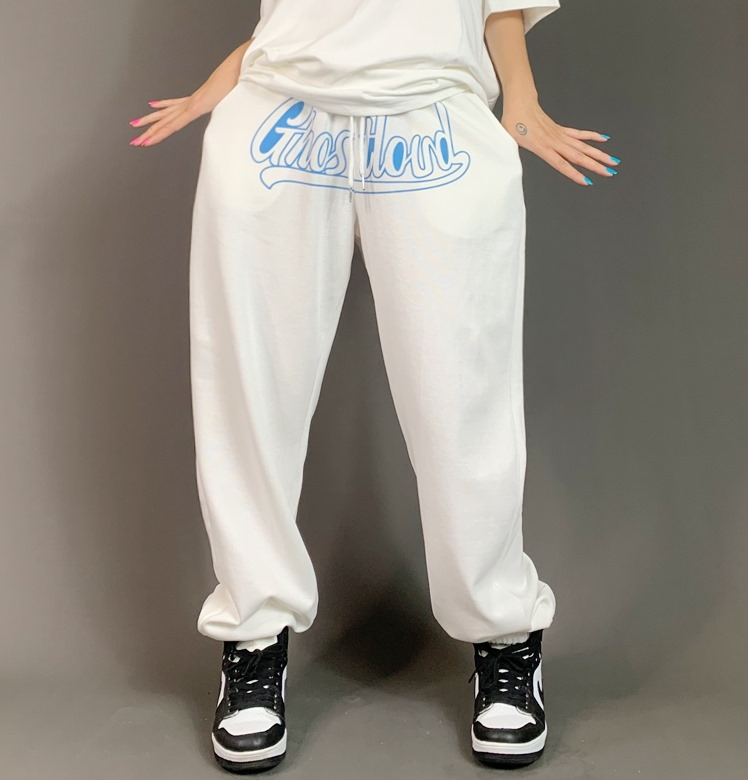 Спортивные брюки 2021 Ghostland Hip-hop Style Sweatpants White