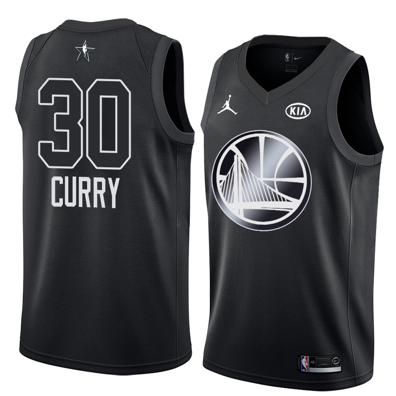 Баскетбольная джерси 2018 All-Star Warriors Stephen Curry #30 Black Swingman Jersey