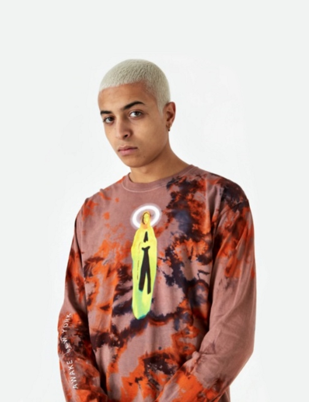 Футболка Awake Mother Mary L/S Tee Tie Dye Orange