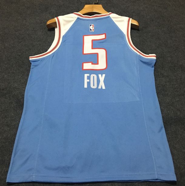 Баскетбольная джерси 2018-19 De’Aaron Fox Kings #5 City Blue
