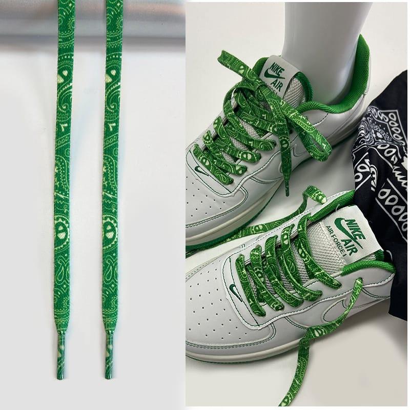 Шнурки Gorilla Guard Air Force 1 Green Paisley Laces