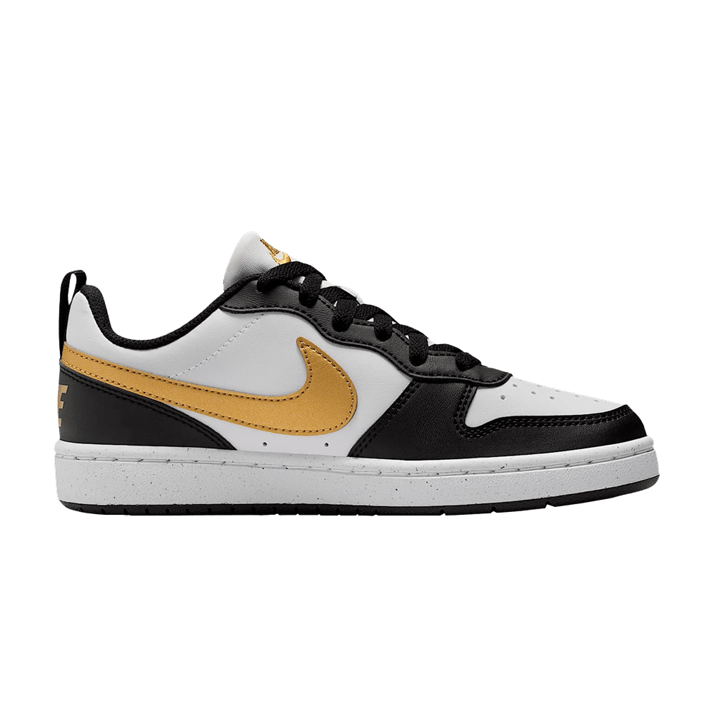 Кроссовки Nike Court Borough Low Recraft GS 'Black Metallic Gold'