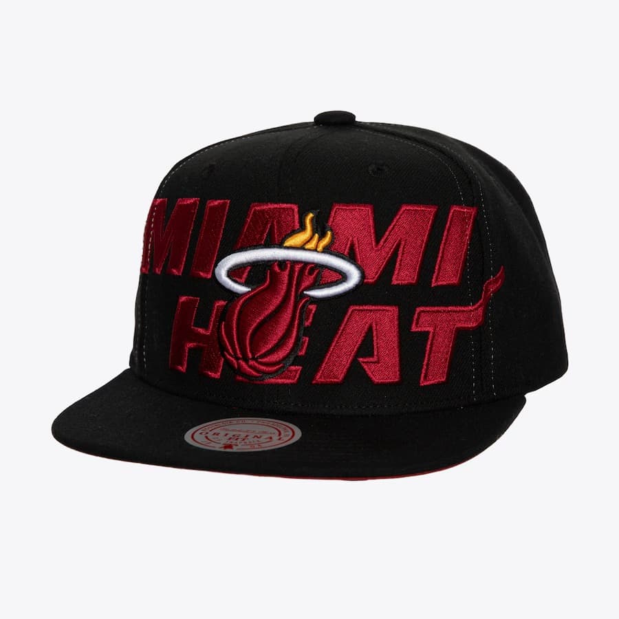Mitchell-Ness-Black-Miami-Heat-Day-4-Snapback-Hat