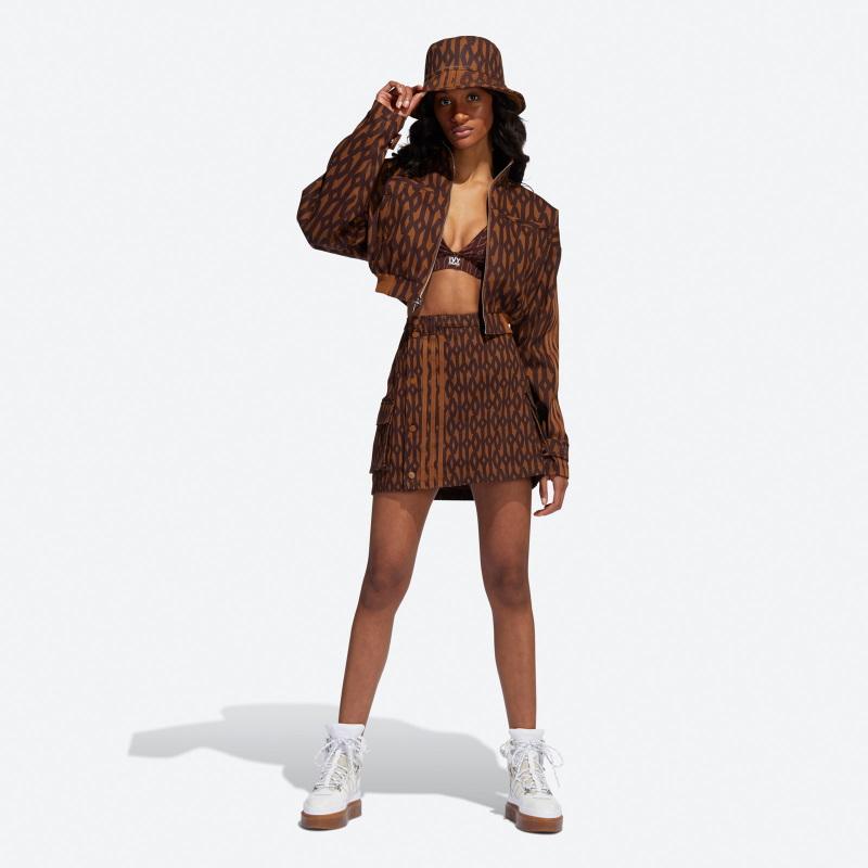 Юбка adidas Ivy Park Monogram Skirt Wild Brown/Night Red