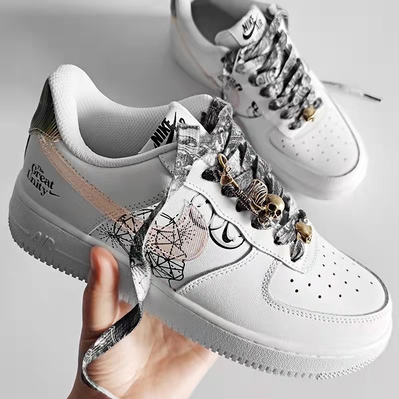 Шнурки Gorilla Guard Air Force 1 Graf White Sculls Laces