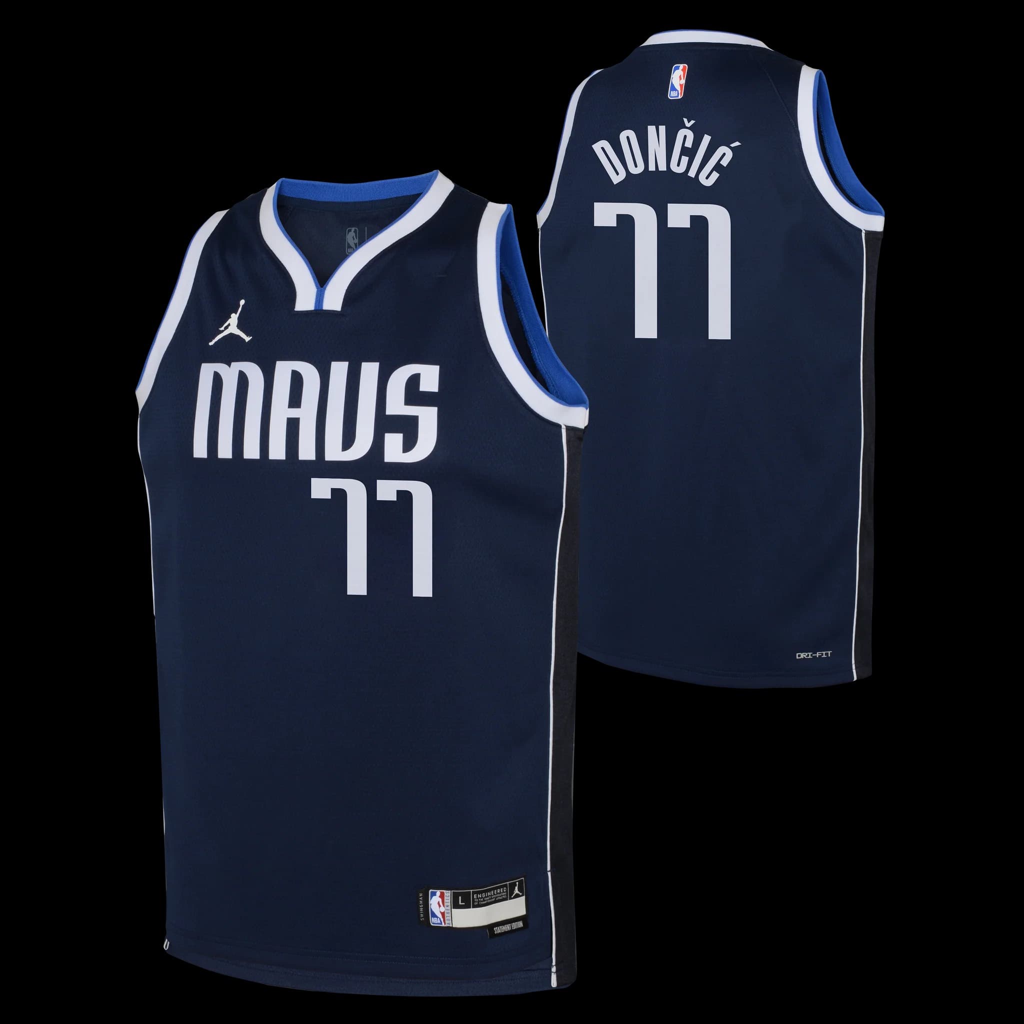 2022-2023-Dallas-Mavericks-Luka-Doncic-77-Youth-NBA-Swingman-Statement-Edition-Dark-Blue-Jersey-7