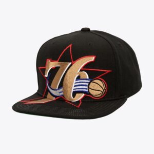 Mitchell-Ness-Black-Philadelphia-76ers-Hardwood-Classics-XL-Logo-Snapback-Hat-300x300