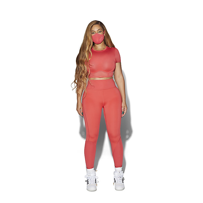 Тайтсы adidas Ivy Park Rib Panel Tights Real Coral