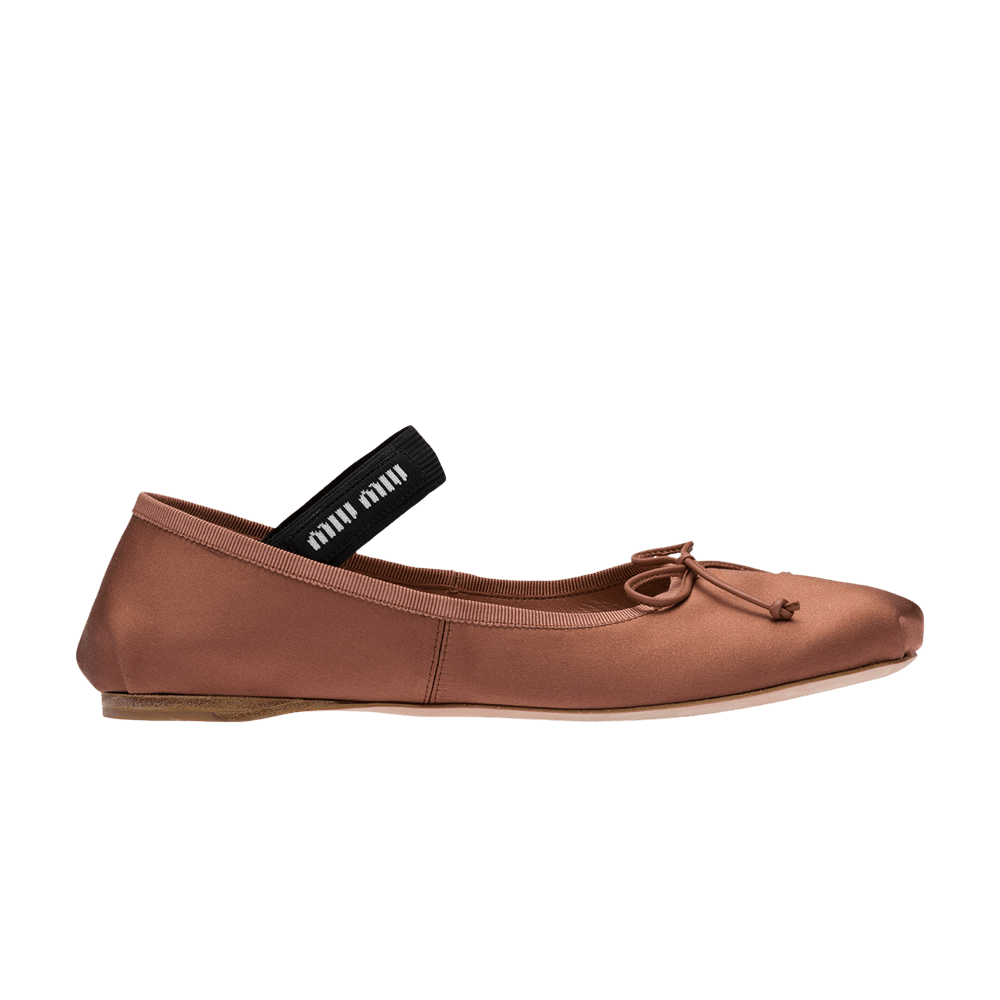 Кроссовки Miu Miu Wmns Satin Ballerinas 'Cocoa Brown'