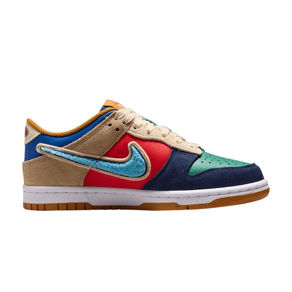 Krossovki-Nike-Dunk-Low-GS-Midnight-Navy-Noise-Green