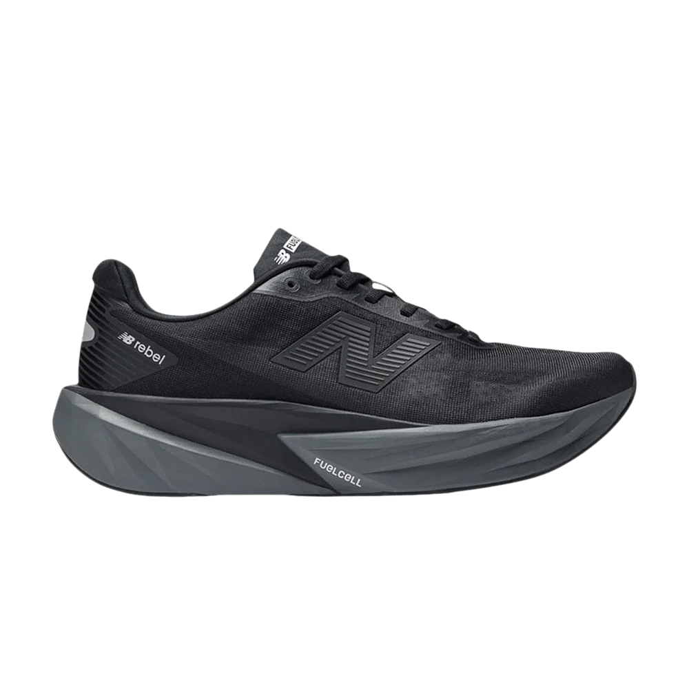Кроссовки New Balance Fuelcell Rebel V5 2E Wide 'Black Castlerock Silver Metallic'