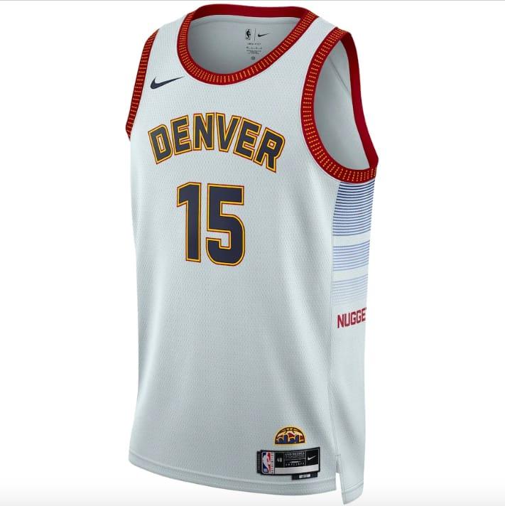 Баскетбольная джерси 2022-23 Denver Nuggets #15 Nikola Jokic Nike City Silver Jersey