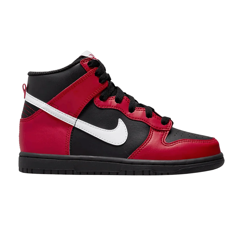 Krossovki-Nike-Dunk-High-PS-Black-University-Red