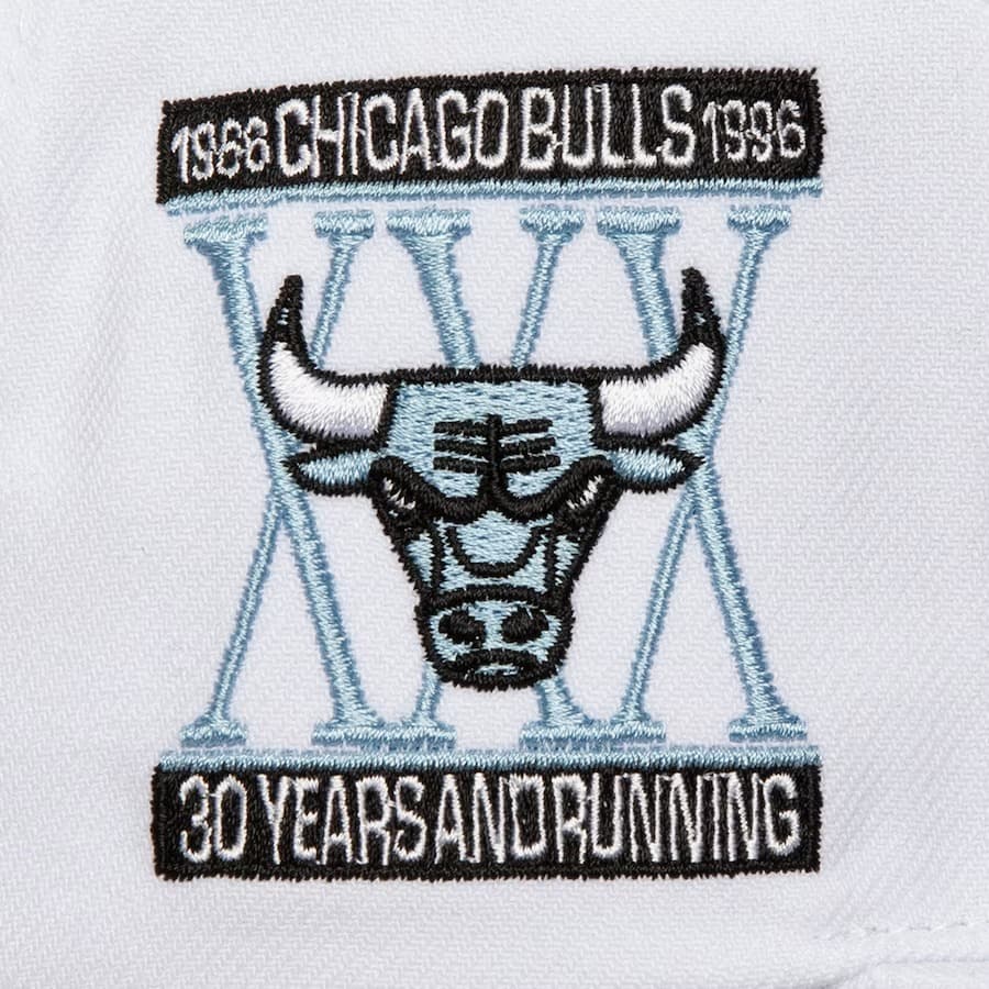 Бейсболка Mitchell & Ness White Chicago Bulls Core XI Snapback Hat