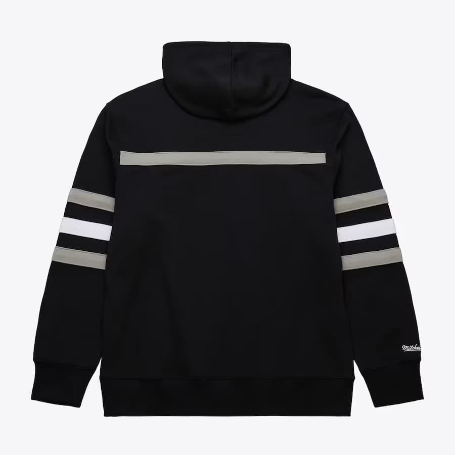 Худи Mitchell & Ness Black Los Angeles Kings Vintage Logo Head Coach Fleece Pullover Hoodie