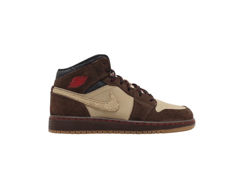 Кроссовки Air Jordan 1 Mid Premium BG Baroque Brown