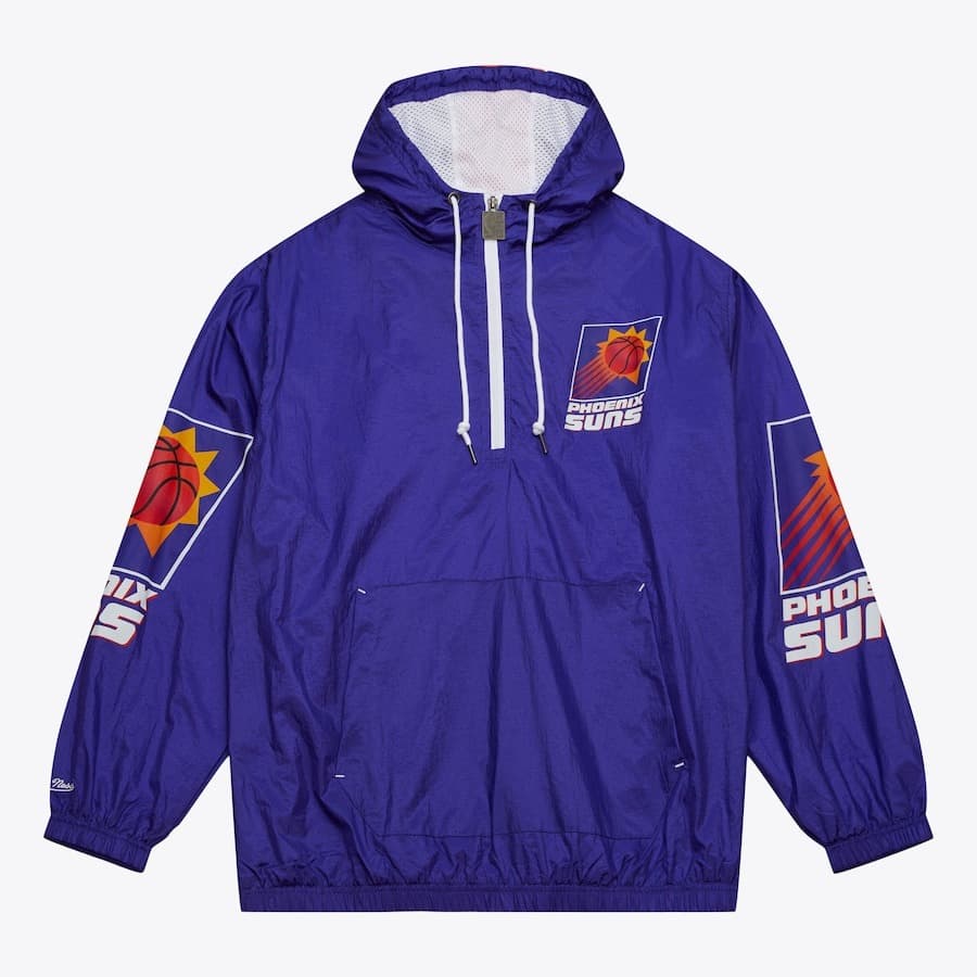 Анорак Mitchell & Ness Purple Phoenix Suns Team 2.0 Anorak Quarter-Zip Windbreaker Jacket