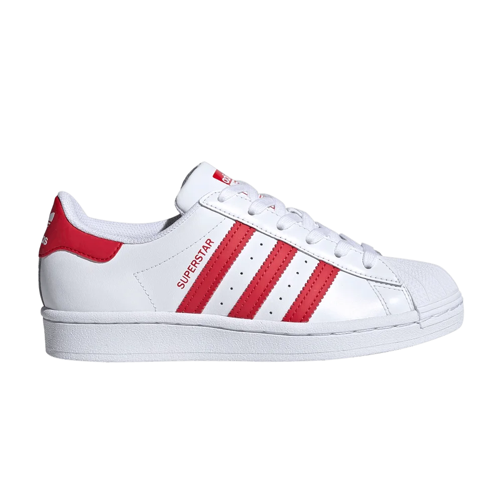 Кроссовки Adidas Superstar J 'White Scarlet'