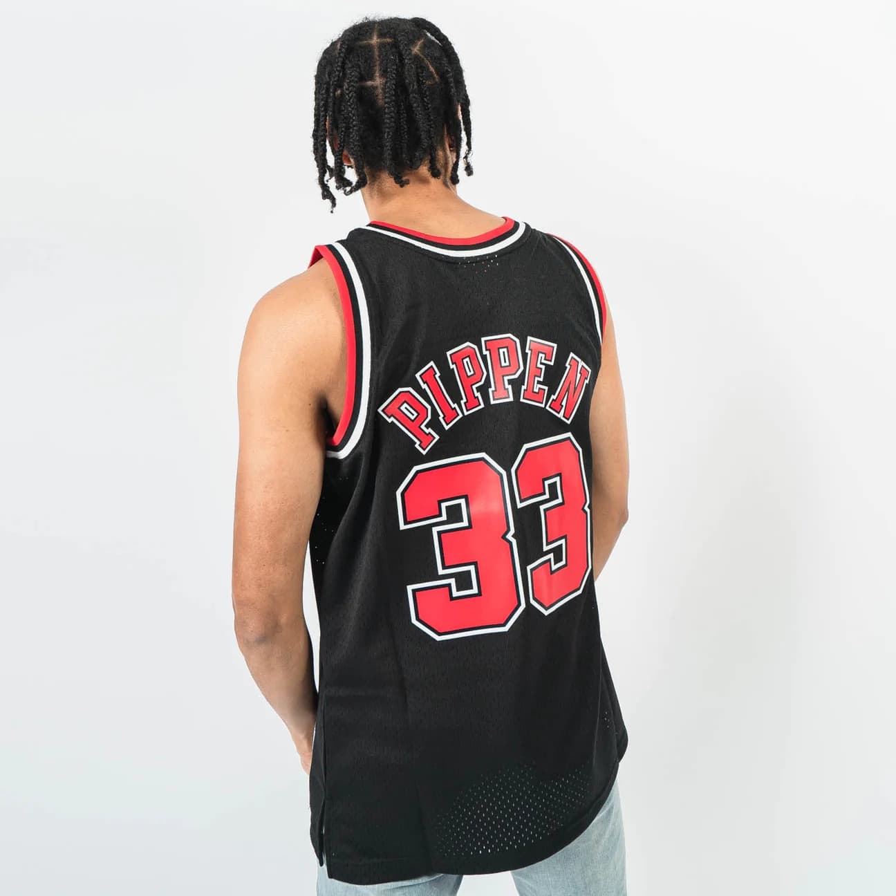 Баскетбольная джерси 1997-1998 Chicago Bulls Scottie Pippen #33 Swingman Hardwood Classic Black Jersey