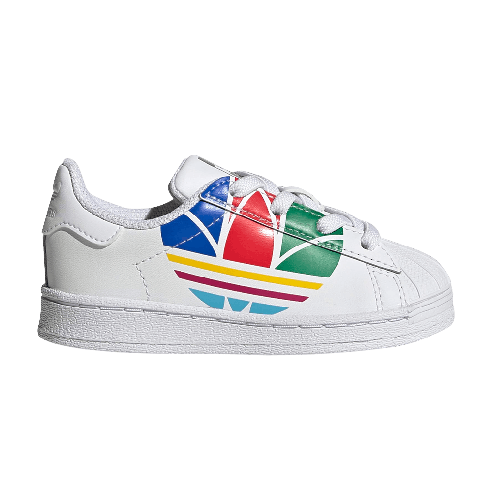 Кроссовки Adidas Superstar Pure K 'Colorful Trefoil - Cloud White'