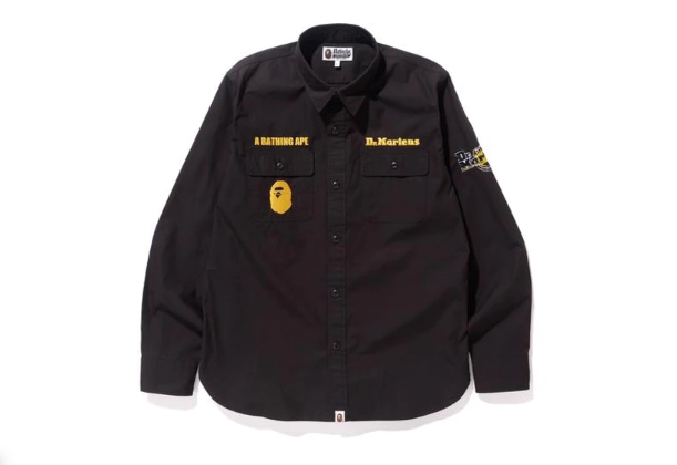 Рубашка BAPE X DR.MARTENS Work Shirt Shirt Black