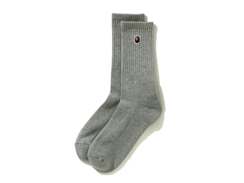 Спортивные носки BAPE Ape Head One Point Socks Grey